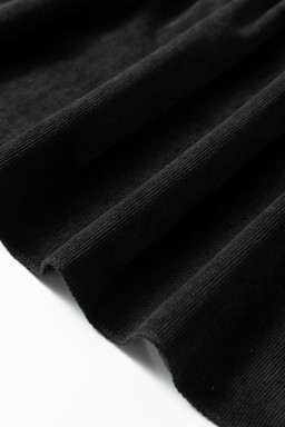 Black Lantern Sleeve Tiered Mini Dress