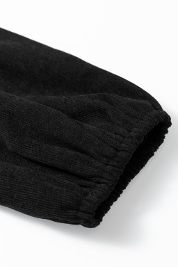 Black Lantern Sleeve Tiered Mini Dress