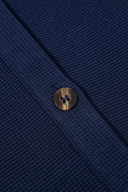 Navy Blue Stitched Detail Drop Shoulder Waffle Knit Romper