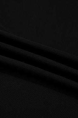 Black Sheer Mesh Long Sleeve Twisted Knot Side Slit Midi Dress