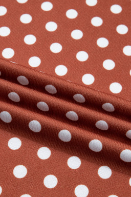 Brown Polka Dot Print Short Set