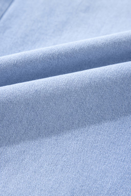 Beau Blue Loose Straight Leg Cropped High Waist Jeans