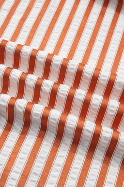 Brown Stripe Pinched V Neck Turn-up Cuffs Shift Mini Dress