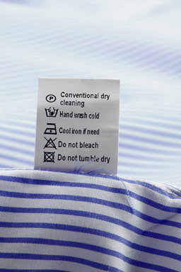 Blue Stripe Striped Casual Shirred Cuffs Shirt