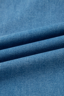 Dusk Blue Retro Washed Patch Pocket Stretchy Jeans