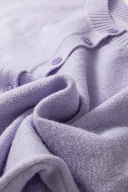 Lavendula 3/4 Sleeve Boxy Knit Button Down Sweater Cardigan