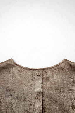 Gold Metallic Round Neck Ruffle Trim Sleeveless Top