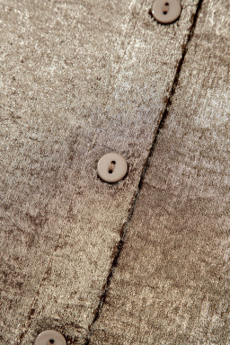 Gold Metallic Round Neck Ruffle Trim Sleeveless Top