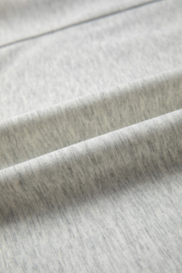 Light Grey Half Zip Stand Neck Seam Detail Long Sleeve Top