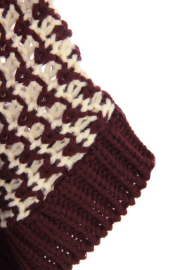 Red 3/4 Draped Sleeve Slouchy Sweater