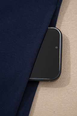 Navy Blue Americana Colorblock Stripes Zip up Collared T Shirt Mini Dress