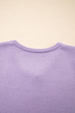 Orchid Petal Short Sleeve Soft Cardigan Sweater T Shirt