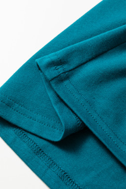 Blue Sapphire Plus Size Solid Color Bow Tie Peplum Tank Top