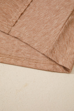 Chestnut Animal Color Block Patchwork Plus Size Tee