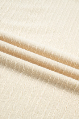 Jet Stream Half Buttons Ribbed Knit Wide Leg Jumpsuit