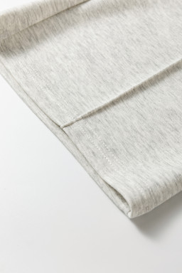 Light Grey Half Zip Polo Tee Casual Pant Set