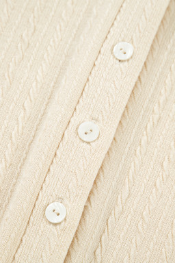 Jet Stream Half Buttons Ribbed Knit Wide Leg Jumpsuit