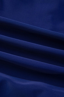 Navy Blue Color Block Detail Adjustable Straps One Piece Swimsuit