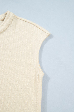 Jet Stream Half Buttons Ribbed Knit Wide Leg Jumpsuit