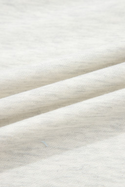 Light Grey Denim Color Block Patchwork Button Polo Collar T Shirt Tunic Dress