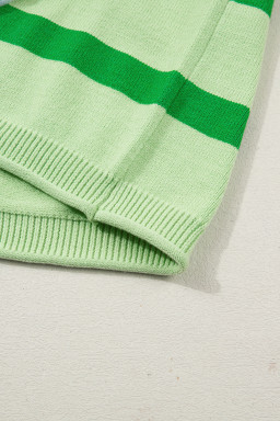 Green Stripe Oh for Lucks Sake St Patricks Day Short Sleeve Sweater