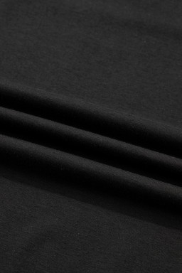 Black Plus Size Lace Hem Patchwork T Shirt Midi Dress