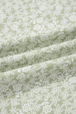 Green Smocked Bodice Square Neck Sleeveless Floral Jumpsuit