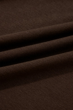 Coffee Plus Size Solid Color Bow Tie Peplum Tank Top