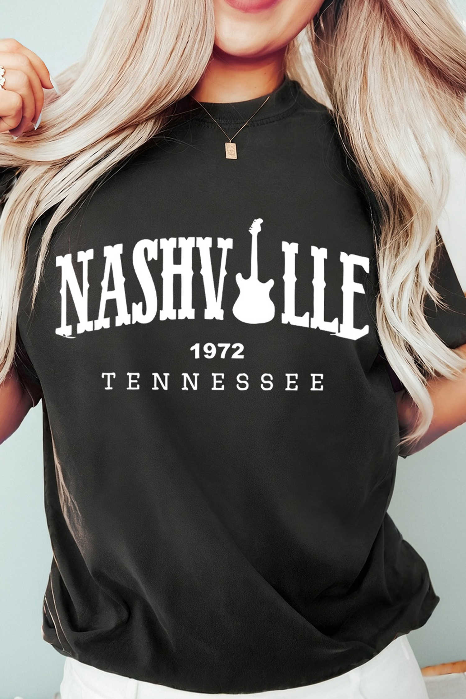 Black NASHVILLE TENNESSEE Country Music T Shirt
