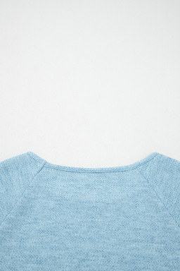 Myosotis Textured Raglan Sleeve Knit Loose Top