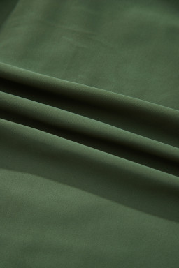 Mist Green Solid Color Ruffle Trim Asymmetric Neck One Piece Swimsuit