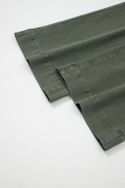 Mist Green 2-Button High Waist Flared Bottom Jeans