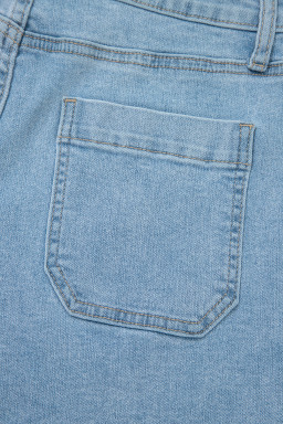 Myosotis High Rise Patch Pocket Denim Shorts