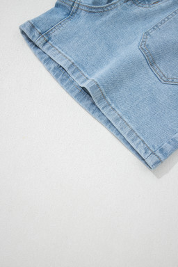 Myosotis High Rise Patch Pocket Denim Shorts