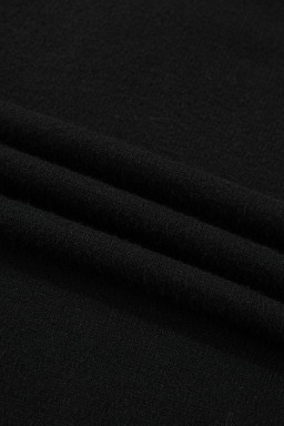 Black Heart Detail Contrast Cuffs Baggy Sweater