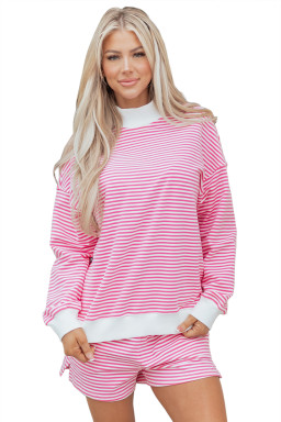 Pink Stripe Short Sets