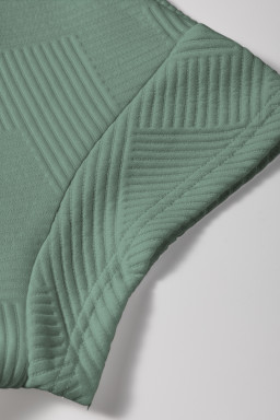 Mineral Blue Textured Short Sleeve Top and Shorts Set