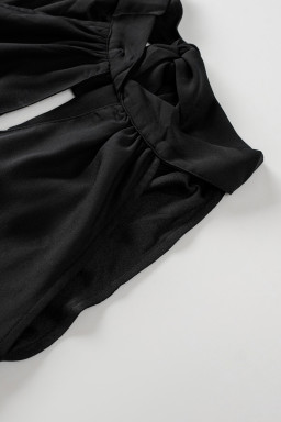 Black Keyhole Halter Neck Tank