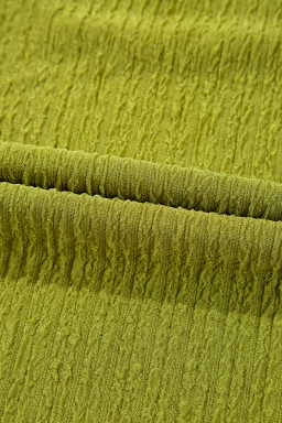 Spinach Green Solid Color Textured Ruched Side Bodycon Tank Dress