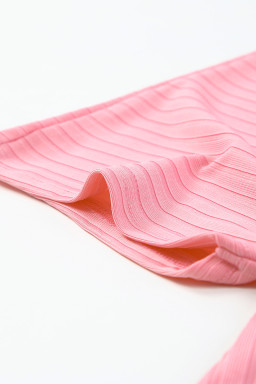 Pink Pink Pink Shimmer Ribbed Texture Plus Size Cardigan