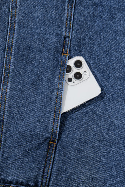Dark Blue Tailor Seam Detail Button Down Denim Vest
