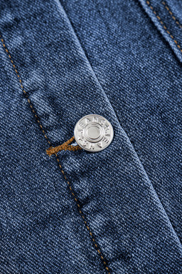 Dark Blue Tailor Seam Detail Button Down Denim Vest