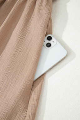 Dark Khaki Plus Size Textured Ruffled Short Sleeve Dress