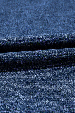 Dark Blue Tailor Seam Detail Button Down Denim Vest