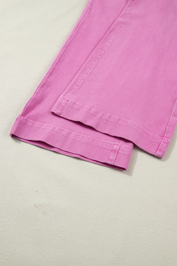 Bonbon 2-Button High Waist Wide Leg Jeans