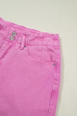 Bonbon 2-Button High Waist Wide Leg Jeans