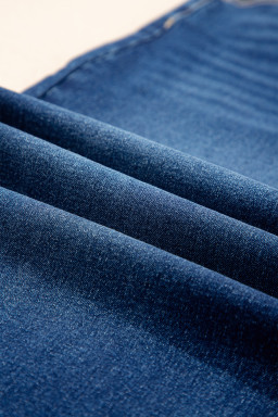 Blue Acid Wash Contrast Lace-up Plus Size Jeans