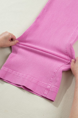 Bonbon 2-Button High Waist Wide Leg Jeans