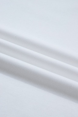 White Solid Color Dropped Shoulder Long Sleeve Top