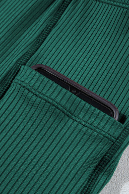 Skobeloff Plus Size Ribbed Contrast Trim Adjustable Straps 2pcs Swimsuit